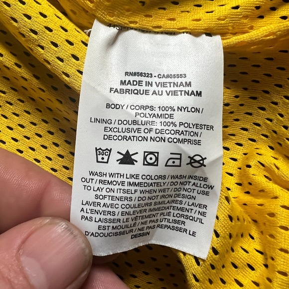 Los Angeles Lakers Windbreaker Jacket Mens Small Yellow Nike Basketball Team NBA - Picture 10 of 14